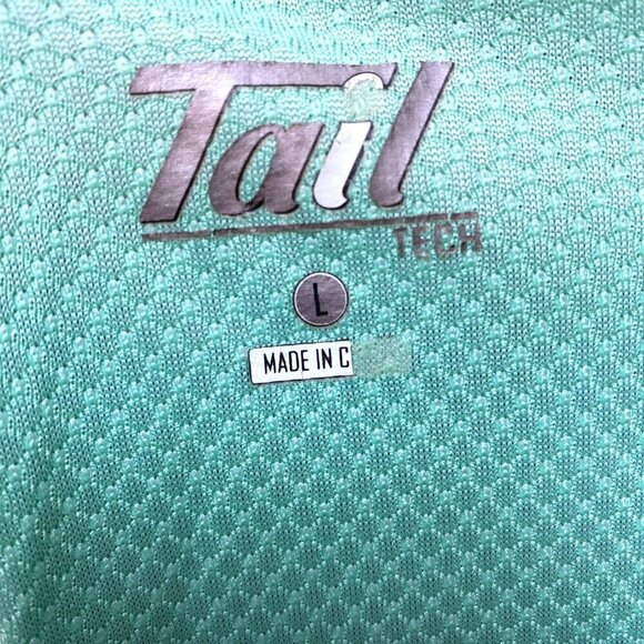 TAIL Womens Sports Top Size Large Golf Tennis Stretch Tee Mint Green Gray - Picture 7 of 9